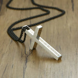 Bible Cross Pendant Philippians 4:13 Necklace