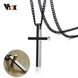 Bible Cross Pendant Philippians 4:13 Necklace