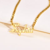 Personalized Stainless Steel Heart Pendant Name Necklace for Women