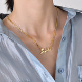 Personalized Stainless Steel Heart Pendant Name Necklace for Women