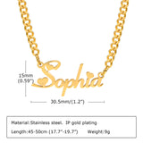 Personalized Stainless Steel Heart Pendant Name Necklace for Women