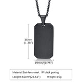 Personalized Stainless Steel Dog Tag Necklace for Him