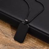 Personalized Stainless Steel Dog Tag Necklace for Him