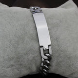 Men's Stainless Steel ID Bracelet - Name & Birthday Gift