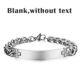 Men's Stainless Steel ID Bracelet - Name & Birthday Gift