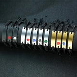 Stainless Steel Medical Alert ID Bracelet for Women Men Kids