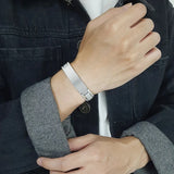 12mm Men's Bracelet ID Tag Stainless Steel Chain Jewelry