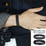 12mm Men's Bracelet ID Tag Stainless Steel Chain Jewelry