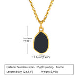 Geometric Pendant Necklaces Stainless Steel Chain Jewelry