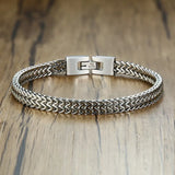 Men's Stainless Steel Wheat Link Bracelet