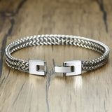 Men's Stainless Steel Wheat Link Bracelet