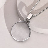 Stylish Mens Compass Necklace, Rock Punk Stainless Steel Compass Pendants