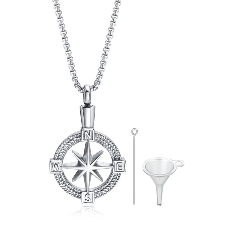 Stylish Navigation Compass Necklace for Men Women