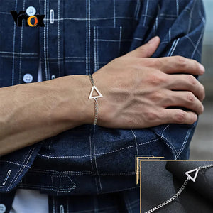 Stylish Punk Triangle Charm Bracelets for Men Women