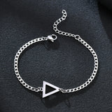 Stylish Punk Triangle Charm Bracelets for Men Women