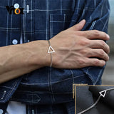 Stylish Punk Triangle Charm Bracelets for Men Women