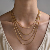 Square Snake Chain Necklace, Stylish Unisex Jewelry