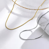 Square Snake Chain Necklace, Stylish Unisex Jewelry