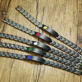 TYPE 1 DIABETES Medical Alert Mens ID Bracelet Engraving Stainless Steel