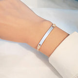 Personalized Bracelets for Women Sisters Stainless Steel Heart Charm BFF Jewelry