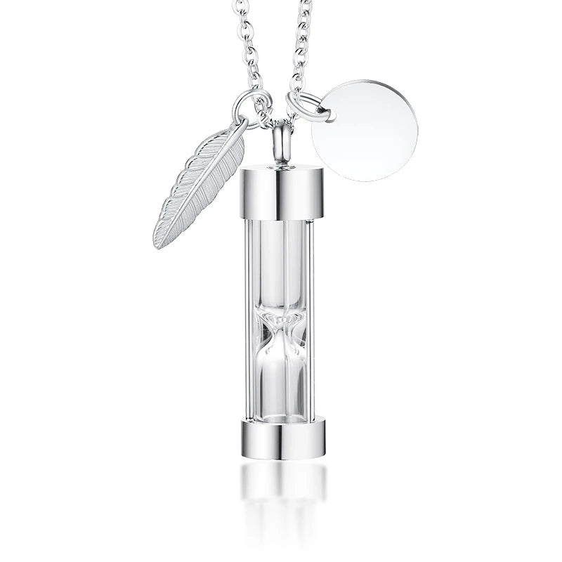 Hourglass Glass Urn Cremation Necklace for Ashes Jewelry Love Keepsake