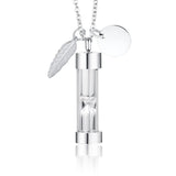Hourglass Glass Urn Cremation Necklace for Ashes Jewelry Love Keepsake