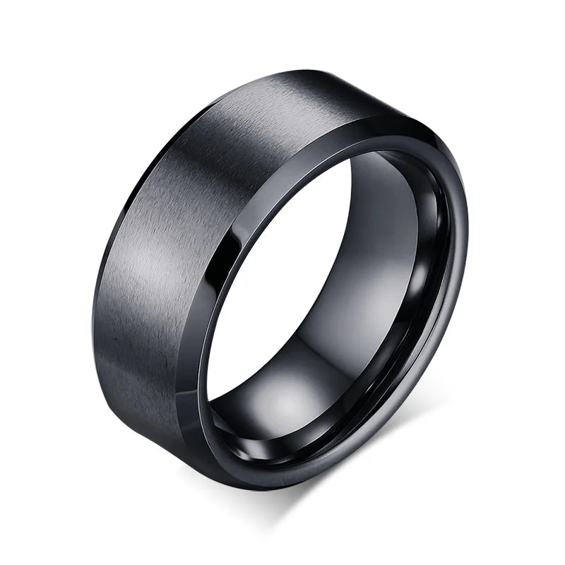 8.0mm Tungsten Wedding Ring for Men Classic Jewelry