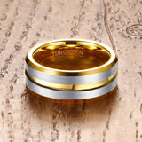 Tungsten Rings for Men 8mm Gold-color