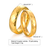 Tungsten Wedding Rings, Rhombus Finger Band, 4mm/6mm, Men Women Promise Jewelry