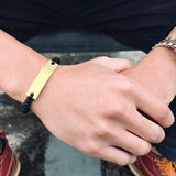 Unisex Stainless Steel ID Bracelet - Adjustable Length