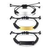 Unisex Stainless Steel ID Bracelet - Adjustable Length
