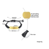Unisex Stainless Steel ID Bracelet - Adjustable Length