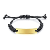 Unisex Stainless Steel ID Bracelet - Adjustable Length