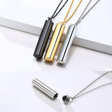 Urn Pendant for Men Women,Hollow Tube Memorial Ashes Vial