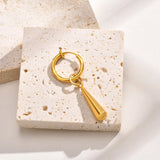 Water Drop Earrings for Women Men, Stainless Steel Clip Ear Accessory