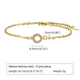 Metal Paperclip Chain Bracelet with Charms