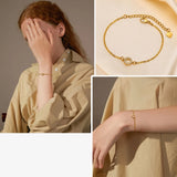 Metal Paperclip Chain Bracelet with Charms