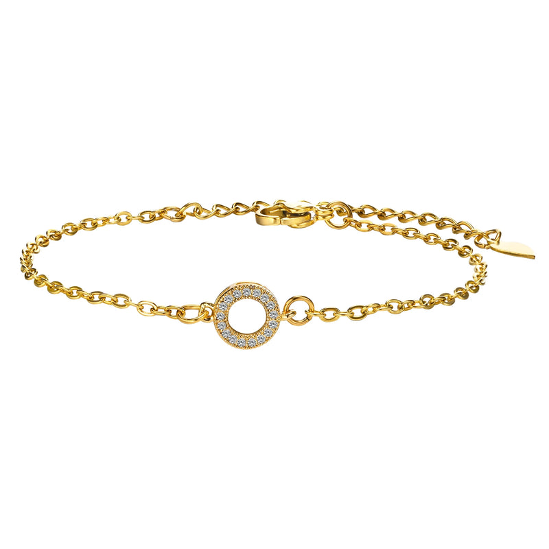 Metal Paperclip Chain Bracelet with Charms