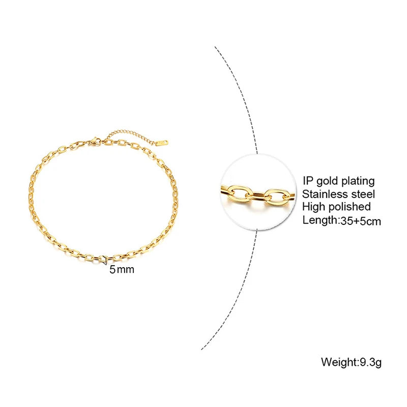 Stainless Steel O Chain Choker Necklace with Tag Clasp