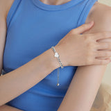 Miama Cuban Link Heart Bracelet, Stainless Steel Chain Wristband