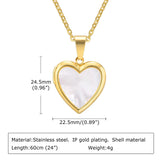 Heart Locket Necklace, Stainless Steel Photo Frame Pendant