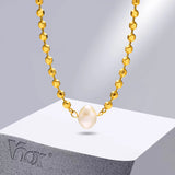 Freshwater Pearl Necklace with Stainless Steel Chain