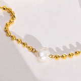 Freshwater Pearl Necklace with Stainless Steel Chain