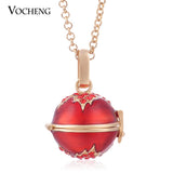 Vocheng Harmony Copper Metal Maple Leaf Pendant Necklace