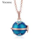 Vocheng Harmony Copper Metal Maple Leaf Pendant Necklace