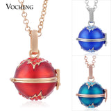 Vocheng Harmony Copper Metal Maple Leaf Pendant Necklace