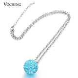 Vocheng Mexican Chime Necklace Crystal Pendant Stainless Steel Chain VA-190