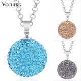 Vocheng Mexican Chime Necklace Crystal Pendant Stainless Steel Chain VA-190
