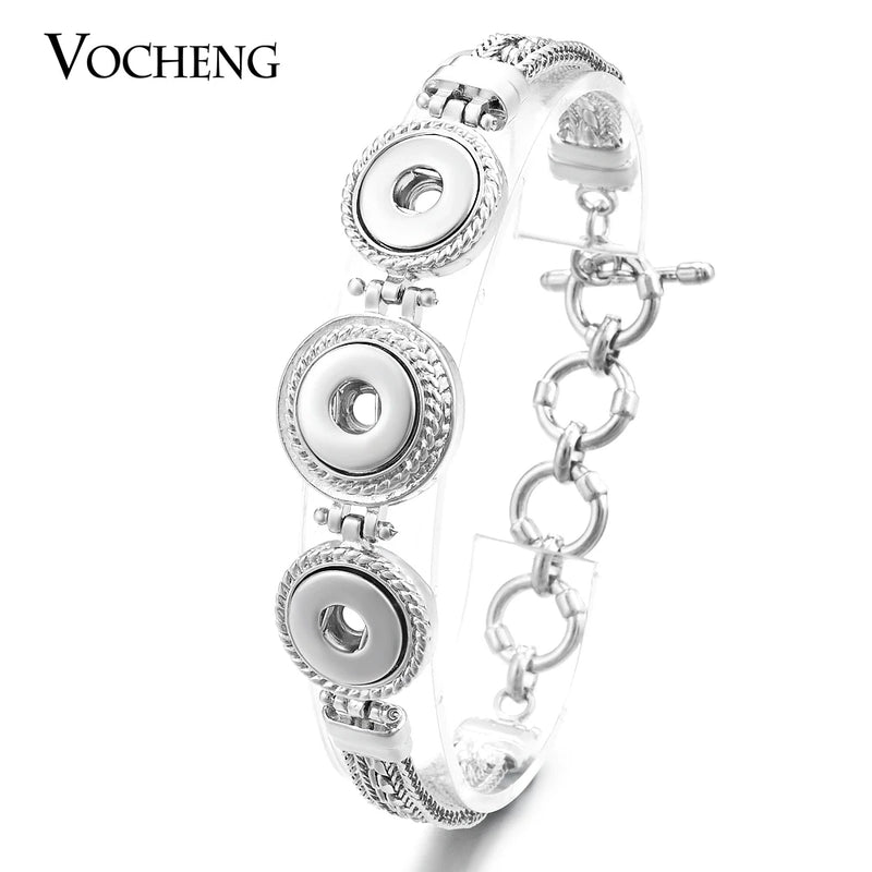 Vocheng Petite 12mm Snap Button Chain Toggle Bracelet NN-456