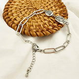 Silver Vintage Letter Bracelet for Girls
